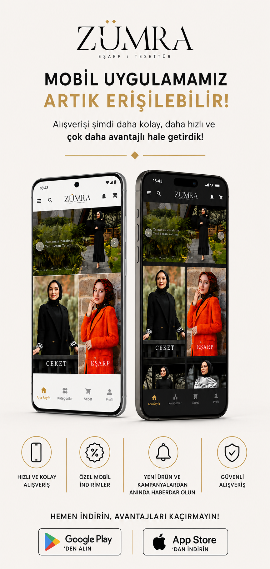 Zümra mobil uygulaması — App Store ve Google Play'den indirin