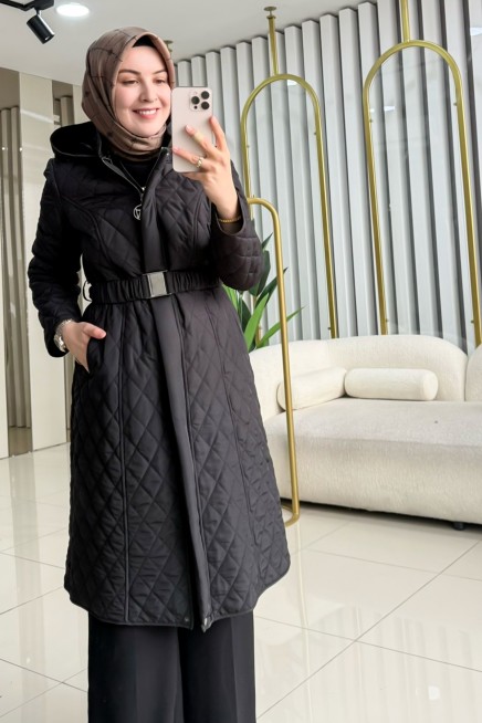 ARMİNE KEMERLİ KAPİTONE KABAN 25KT706