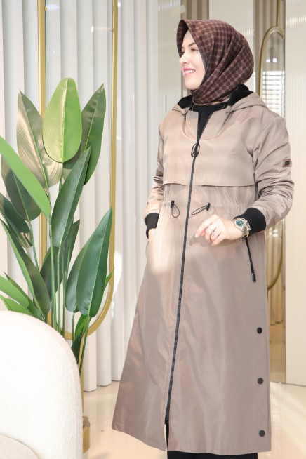 ARMİNE TREND BEL BÜZGÜ DETAY KAP 25KT726