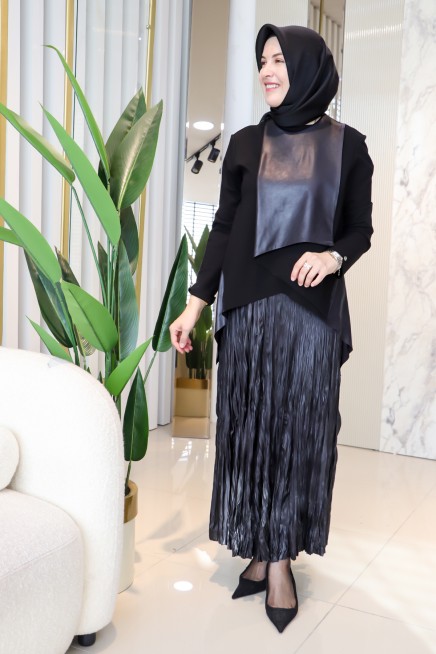 ARMİNE TREND DERİ DETAYLI TAKIM 25KT682