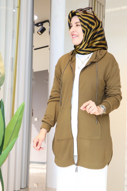 ARMİNE TREND YAKA AKSESUARLI GİYÇIK 25KT448