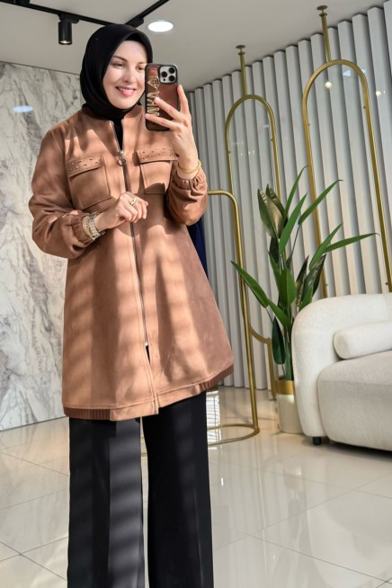 BERELANCE CEP TAŞ DETAYLI FERMUARLI GİYÇIK 7218