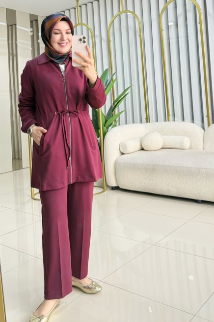 ÇINAR ÖZKAN ÇAKMALI PANTOLONLU TAKIM 2215