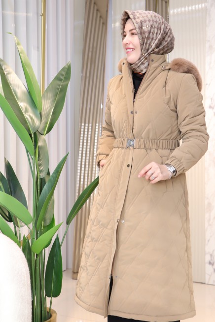 ÇINAR ÖZKAN KEMER DETAYLI KAPİTONE MONT 2289