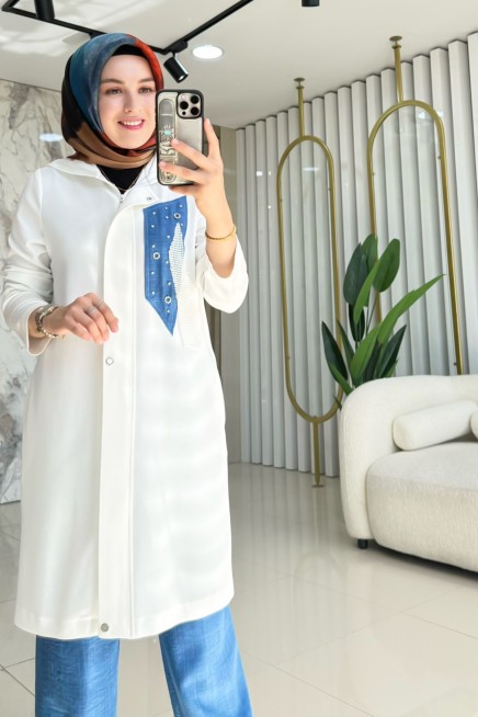 ESSWAAP AKSESUARLI FERMUAR KAPAMALI KAPİŞONLU GİYÇIK 2514387