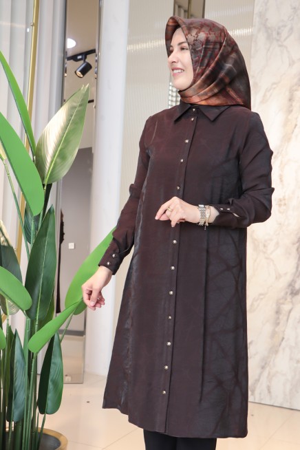 ESSWAAP KENDİNDEN DESENLİ ŞIK TUNİK 2621549