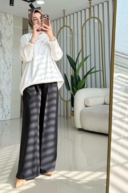 ESSWAAP YÜKSEK BEL ÇİFT PİLELİ PANTOLON 2525711