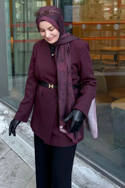 EYLÜL KRUVAZE YAKALI DOUBLE CEKET 2087