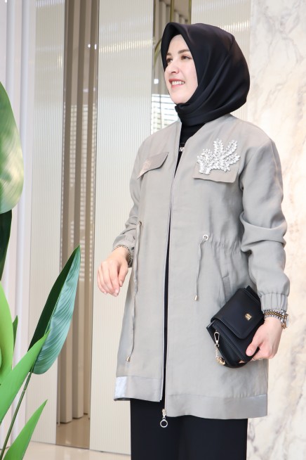 GİZEMLİ BEL BÜZGÜLÜ CEKET 4308