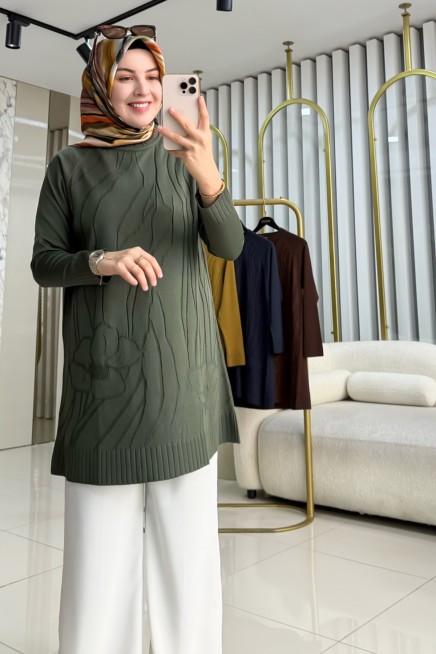 KADO KABARTMA ÇİÇEK DESENLİ TUNİK 2725103