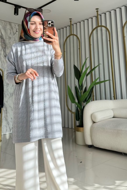 KADO KAZAYAĞI DESEN MERSERİZE TUNİK 2725537