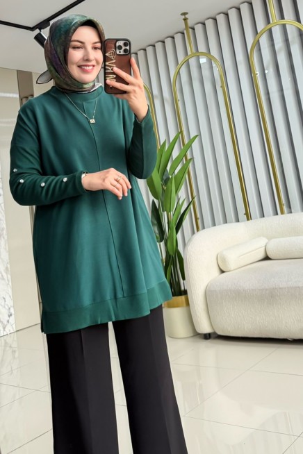 KADO KOLU DÜĞMELİ TUNİK 9520