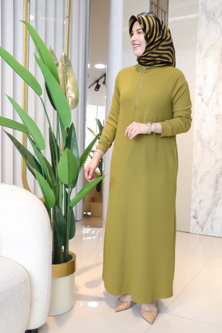 KADO YAKA FERMUAR ELBİSE 257102