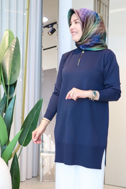 KADO YAKA FERMUARLI TRİKO TUNİK 2725015