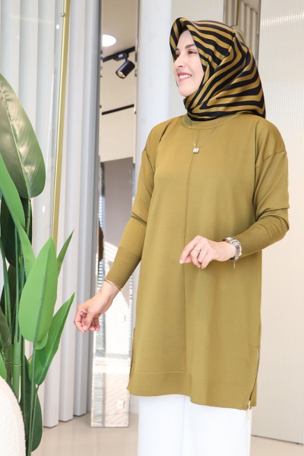 KADO YAN FERMUAR DETAYLI TUNİK 2725013