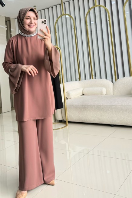 KEMAL AYDIN YAKA TAŞLI PANTOLONLU TAKIM 6798