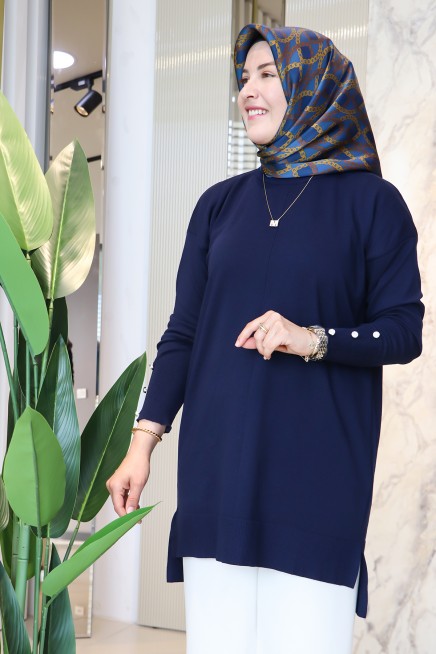 MARCHA KOL DÜĞME DETAYLI TUNİK 30203