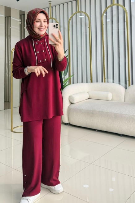 MELİH ÇAKMA DETAYLI PANTOLONLU TAKIM 8020