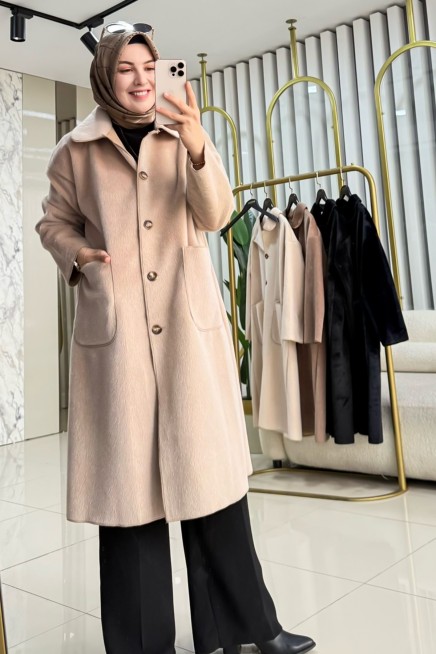 PUANE DÜĞMELİ ANGORA KABAN 15220