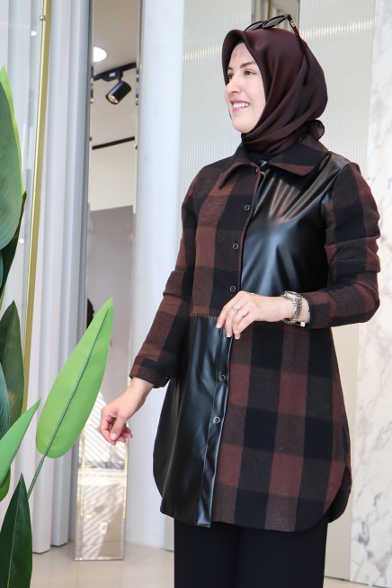 QETENN EKOSE DERİ GARNİLİ TUNİK 4958