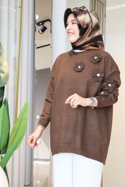 SOFF GÜLLÜ TRİKO BLUZ 5136
