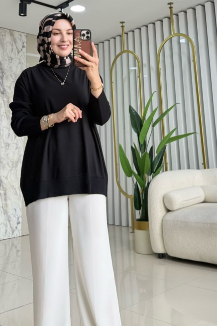 TIĞ TRİKO KUMAŞ GARNİLİ RAYON BLUZ 21812