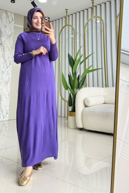 TIĞ TRİKO YARIM BALIKÇI TRİKO ELBİSE 21597