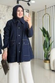 ARMİNE CEP DETAYLI KOT CEKET 25YD9115