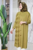 ARMİNE TREND BAKLAVA DESEN DÜĞME DETAYLI HIRKA 25YTD4124