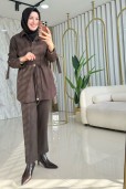 ARMİNE TREND BELİ İPLİ PANTOLONLU TAKIM 25KT660