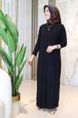AYŞE AKAY DÜZ UZUN ELBİSE 9726