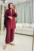 AYŞE AKAY MODAL FERMUARLI PANTOLONLU TAKIM 9744