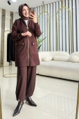 AYŞE AKAY MODAL FERMUARLI PANTOLONLU TAKIM 9744