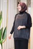 AYŞE AKAY YAN FERMUAR DETAYLI CUBRA TUNİK 9747
