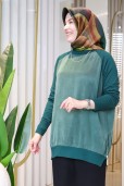 AYŞE AKAY YAN FERMUAR DETAYLI CUBRA TUNİK 9747