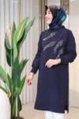 AYŞE AKAY YAPRAK TAŞLI TUNİK 9743