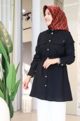 BELLİ PELERİN DETAYLI TUNİK 25K4001