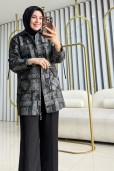 BELLİ YAKA PARAŞÜT DETAY DESENLİ CEKET 25K5008