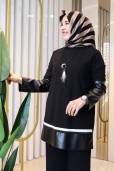 ESSWAAP DERİ DETAYLI KOLYELİ TUNİK 2521375