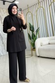ESSWAAP KAPİŞONLU OYSHO TENSEL KUMAŞ PANTOLONLU TAKIM 2527885