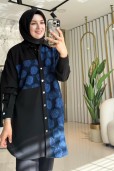 ESSWAAP ŞÖNİL KUMAŞ ÇİÇEK DESEN GARNİLİ GÖMLEK 2521400