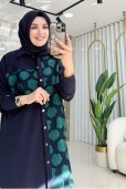 ESSWAAP ŞÖNİL KUMAŞ ÇİÇEK DESEN GARNİLİ GÖMLEK 2521400