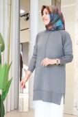 KADO ETEK UCU ÇİZGİLİ MERSERİZE TUNİK 2725019