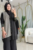KADO YARI ÇİZGİLİ HIRKA KT04C