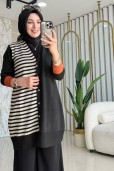 KADO YARI ÇİZGİLİ HIRKA KT04C