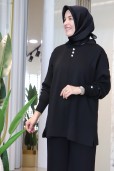 MELİH KOLLARI DÜĞMELİ TRİKO TUNİK 5015