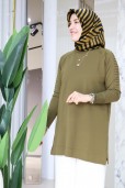 MELİH KOLLARI KOLLARI GOFRALI TRİKO TUNİK 5035