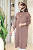 MELİH V KESİM DETAY UZUN TUNİK 35326