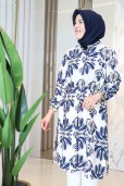 NOŞHE KENDİNDEN DESENLİ TUNİK 4578