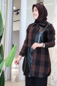 QETENN EKOSE DERİ GARNİLİ TUNİK 4958